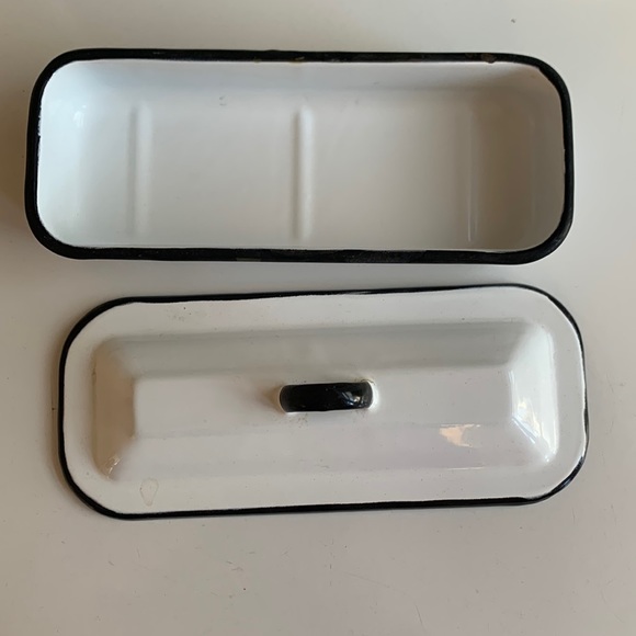 Kitchen Vintage Enamel Butter Dish Poshmark